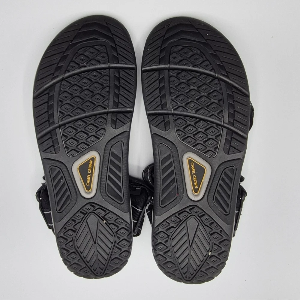 Men's Black Sport Strap Sandals - Lightweight Comfort